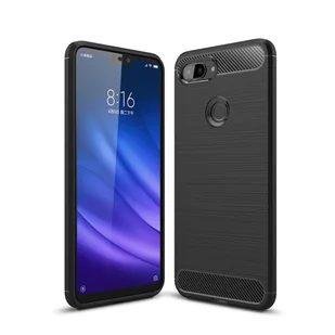 Etui Xiaomi Etui na telefon komórkowy Etui TPU Etui ochronne Etui na telefon komórkowy Zderzak Carbon Optic Shell, Kolor: Czarny, Wybierz model: Xiaomi Redmi 6 Pro - Etui i futerały do telefonów - miniaturka - grafika 1