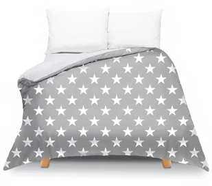 Pościel dwustronna 160x200 Duale szara w gwiazdy + biała z torbą - Pościel Pościel dwustronna 160x200 Duale szara w gwiazdy + biała z torbą - Pościel - miniaturka - grafika 1