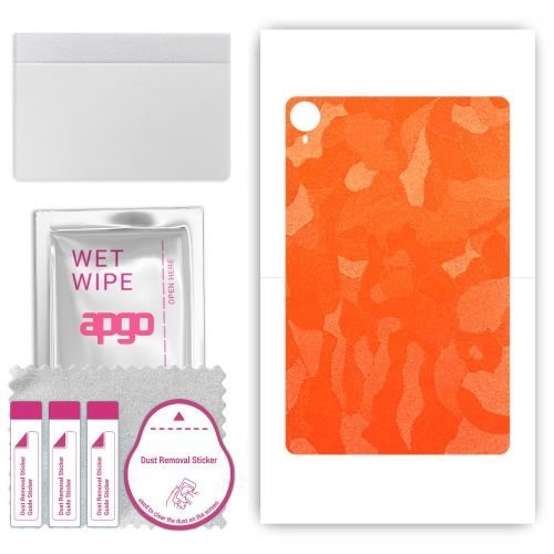 folia naklejka skórka strukturalna na TYŁ do Teclast P25T 2023 - Moro Camo Pomarańczowy - apgo SKINS