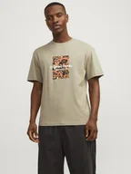 Koszulki męskie - t-shirt uomo jack and jones 12256717 sequoia silver sage - miniaturka - grafika 1