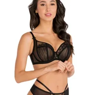 Biustonosze - Biustonosz miękki z koronką K817 Gorsenia INESSA czarny  90E - miniaturka - grafika 1