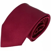 Krawaty i muchy męskie - Elegancki krawat męski klasyczny bordowy gładki lekko błyszczący modny - miniaturka - grafika 1