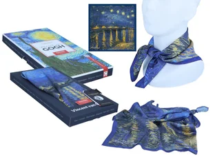 Apaszka - V. van Gogh, Gwiaździsta Noc nad Rodanem (CARMANI) - Apaszki i szaliki damskie - miniaturka - grafika 1