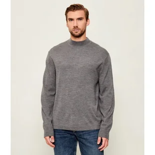 Calvin Klein Wełniany półgolf Regular Fit - Swetry męskie - miniaturka - grafika 1