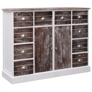 vidaXL vidaXL Komoda z 10 szufladami, brązowa, 113 x 30 x 79 cm, drewniana - Komody - miniaturka - grafika 1