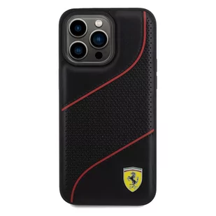 Ferrari FEHCP15XPWAK iPhone 15 Pro Max 6.7" czarny/black hardcase Perforated Waves Metal Logo - Etui i futerały do telefonów - miniaturka - grafika 3