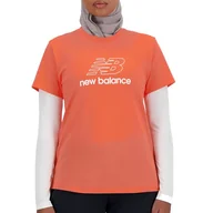 Koszulki sportowe damskie - Koszulka New Balance WT41816GFR - pomarańczowa - miniaturka - grafika 1