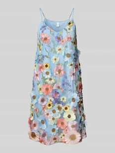 Sukienka koktajlowa na cienkich ramiączkach model ‘FLOWERING’ - Sukienki - miniaturka - grafika 1