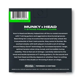 Dunlop Korn Heavy Core 10-65 do gitary elektrycznej - Struny gitarowe  - miniaturka - grafika 2