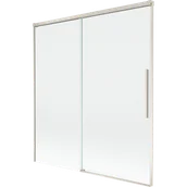 Parawany nawannowe - Mexen Rox parawan nawannowy 2-skrzydłowy rozsuwany 150 x 150 cm, transparent, nikiel szczotkowany - 8C9-150-001-97-00 - miniaturka - grafika 1
