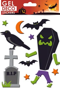 NAKLEJKI ŻELOWE HALLOWEEN DECO NAGROBEK - Zabawki kreatywne - miniaturka - grafika 1