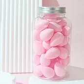 Gąbeczki do makijażu - TEMU 40 szt. zestaw mini gąbek do makijażu z pojemnikiem, idealne do okolic oczu i ust, rozszerzają się na mokro, dwufunkcyjne (na sucho i mokre), - miniaturka - grafika 1