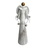 Ozdoby bożonarodzeniowe - ANIOŁ BIAŁA DEKORACJA ŚWIĄTECZNA ANIOŁ Z METALU - miniaturka - grafika 1