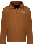 Odzież trekkingowa męska - Geographical Norway Kurtka polarowa "Tug" w kolorze jasnobrązowym - miniaturka - grafika 1