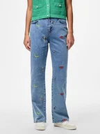 Spodnie damskie - Pieces Dżinsy "Jidi" - Regular fit - w kolorze błękitnym - miniaturka - grafika 1