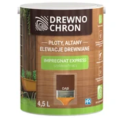 Farby i impregnaty do drewna - Drewnochron Impregnat EXPRESS szybkoschnący dąb 4,5 l - miniaturka - grafika 1