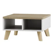 Ławy i stoliki kawowe - Ława LOTTA 60 biały+ dąb sonoma LOTTA LAW 60 - miniaturka - grafika 1