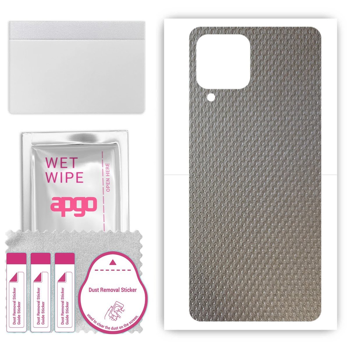 Folia naklejka skórka strukturalna na TYŁ do Samsung Galaxy M53 5G - Aluminium krople - apgo SKINS