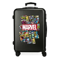 Walizki - Marvel Comic Marvel czarna średnia twarda walizka 68 cm - miniaturka - grafika 1