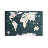 Płyty i maty izolacyjne - Panel akustyczny IMAGE, mapa świata, 1200x800 mm - miniaturka - grafika 1
