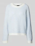 Swetry damskie - Sweter z dzianiny o kroju regular fit z dodatkiem wełny model ‘OLENA’ - miniaturka - grafika 1