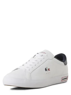 Lacoste Męskie tenisówki ze skóry Mężczyźni skóra biały jednolity, 7.5 - Trampki męskie - miniaturka - grafika 1