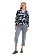 Bluzki damskie - Tom Tailor Bluzka w kolorze granatowo-białym - miniaturka - grafika 1