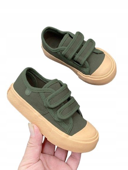 SHEIN ZIELONE SPORTOWE BUTY DZIECIĘCE Z BEŻOWĄ PODESZWĄ EUR22 1KB