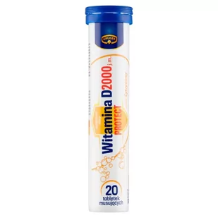 Krüger Suplement diety witamina D 2000 Protect smak cytrynowy 84 g (20 sztuk) - Witaminy i minerały Krüger Suplement diety witamina D 2000 Protect smak cytrynowy 84 g (20 sztuk) - Witaminy i minerały - miniaturka - grafika 1