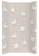 Przewijaki - CZAS BOBASA PRZEWIJAK MIĘKKI NA KOMODĘ NIEPRZEMAKALNY 70X47 GĄSKI OLIWKA - miniaturka - grafika 1