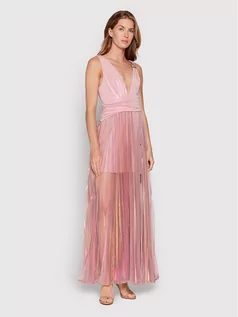 Sukienki - Babylon Sukienka wieczorowa P_S00843 Różowy Regular Fit - grafika 1
