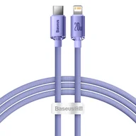 Kable USB - Baseus Crystal Shine Series kabel przewód USB do szybkiego ładowania i transferu danych USB Typ C - Lightning 20W 1,2m fioletowy (CAJY000205) - miniaturka - grafika 1