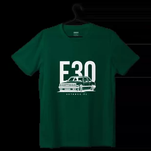 T-shirt koszulka BMW E30 Classic Butelkowa zieleń-4XL - Odzież do sportów motorowych - miniaturka - grafika 1