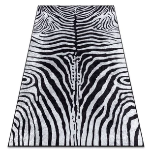 Dywan do prania MIRO 51331.803 Zebra Zebra antypoślizgowy - czarny / biały, 120x170 cm - Dywany - miniaturka - grafika 1