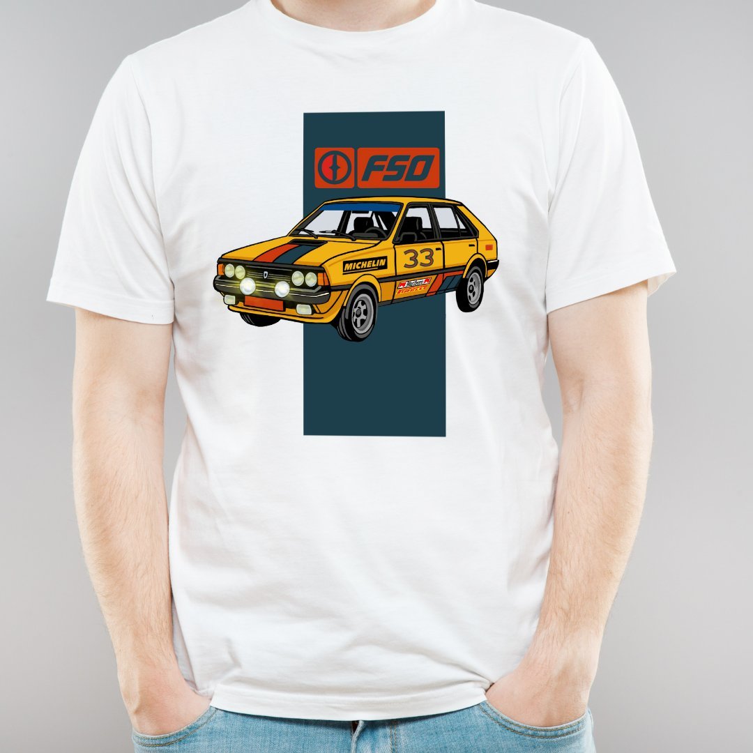 T-Shirt koszulka uniwersalna PRL RALLY BUBLEWICZ biała M