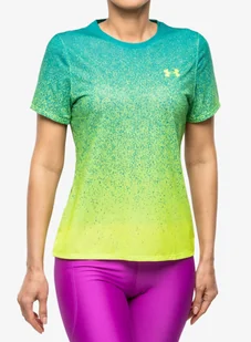 Koszulka do biegania damska Under Armour Pro Elite SS - coastal teal/lime surge - Koszulki i topy damskie - miniaturka - grafika 1