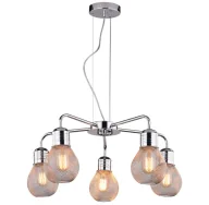 Lampy sufitowe - Srebrny nowoczesny żyrandol S2-W05 - miniaturka - grafika 1