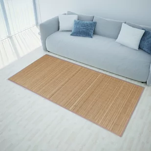 vidaXL Brązowy, prostokątny dywan bambusowy, 80x300 cm - Dywany - miniaturka - grafika 1