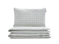 Pościel - pościel niebieska kratka 200x200 cm + 2x 80x70 cm - MUMLA - miniaturka - grafika 1