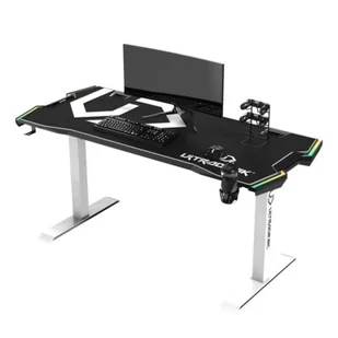 Ultradesk Biurka Force Snow Biały UDESK-FO-WW - Biurka gamingowe - miniaturka - grafika 1