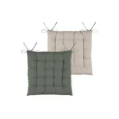 Poduszki na krzesła - Stof Poduszka na krzesło Duo 40x40 oliwkowa - miniaturka - grafika 1