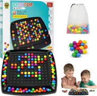 Gry planszowe - Gra Planszowa Szachownica Logiczna Edukacyjna Kolorowe Kulki Dla Dzieci - miniaturka - grafika 1