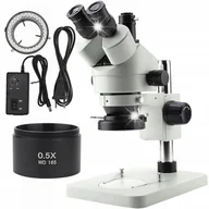 Mikroskopy i lupy - MIKROSKOP STEREOSKOPOWY TRINOKULAROWY ROSFIX OŚWIETLACZ 56X SOCZEWKA 0,5X - miniaturka - grafika 1