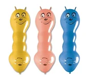 Balony i akcesoria - Balony dżdżownice pastel,  75 cm, 3 szt GB/PG03 - miniaturka - grafika 1