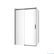 Kabiny prysznicowe - Excellent Rols kabina prostokątna 120x80 cm przejrzysta CZARNY MAT - miniaturka - grafika 1