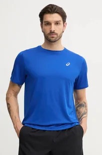 Asics t-shirt do biegania Core kolor niebieski gładki 2011D221 - Koszulki męskie - miniaturka - grafika 1
