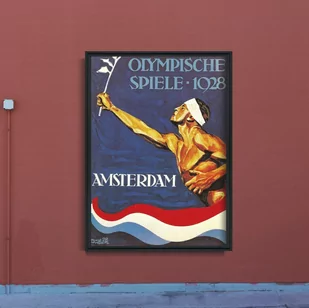 Plakat w stylu retro Igrzyska Olimpijskie w Amsterdamie - Plakaty - miniaturka - grafika 1