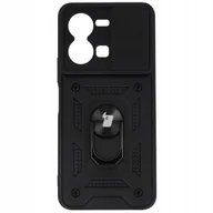 Etui i futerały do telefonów - Bizon Etui Case CamShield Ring do VIVO Y35 czarne - miniaturka - grafika 1