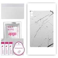 Akcesoria do tabletów i e-booków - folia naklejka skórka strukturalna na TYŁ do Samsung Galaxy Tab S9 FE+ Plus - Marmur Biały - apgo SKINS - miniaturka - grafika 1