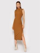 Sukienki - Rinascimento Sukienka codzienna CFC0018011002 Brązowy Slim Fit - miniaturka - grafika 1